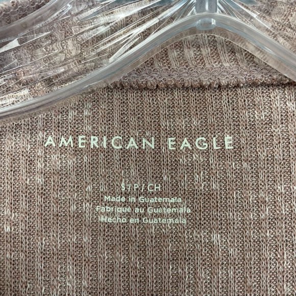 NWT American Eagle Womens Small Long Sleeve Henley T-Shirt Top Brown Thermal - Picture 5 of 9